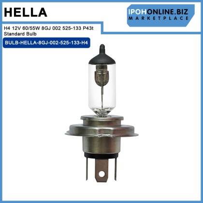 Hella H4 12V 60/55W 8GJ 002 525-133 P43t Standard Bulb